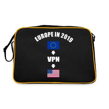 Europe Article 13 Meme - Retro Bag - black/gold - Back
