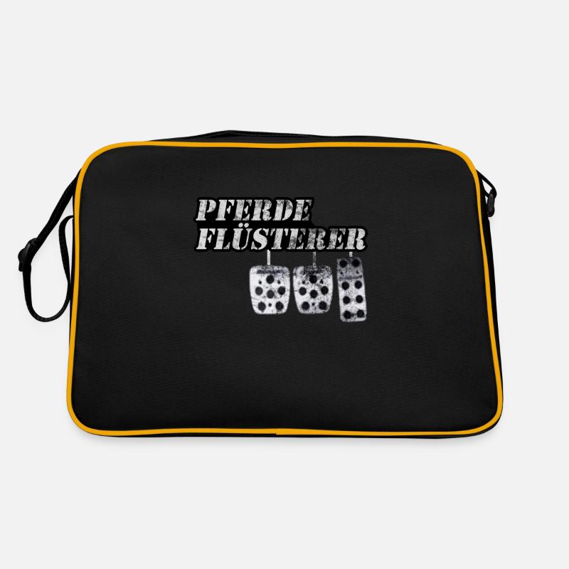 Auto Tuning Auto Sprüche - Retro Tasche - Schwarz/Gold