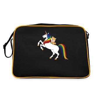 Shiba Inu - Sac Retro - noir/or - Dos