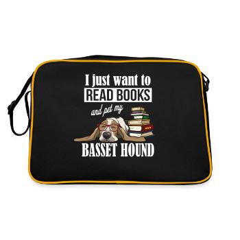 Basset Hound 1 - Sac Retro - noir/or - Dos