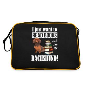 Dachshund - Retro Bag - black/gold - Back