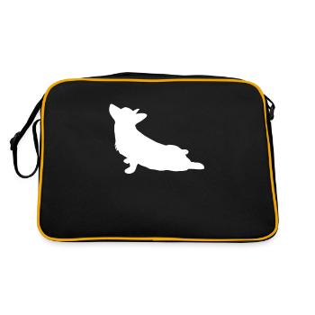 Corgi Yoga - Sac Retro - noir/or - Dos
