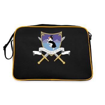 Corgi Corgi Hund - Retro Tasche - Schwarz/Gold - Hinten