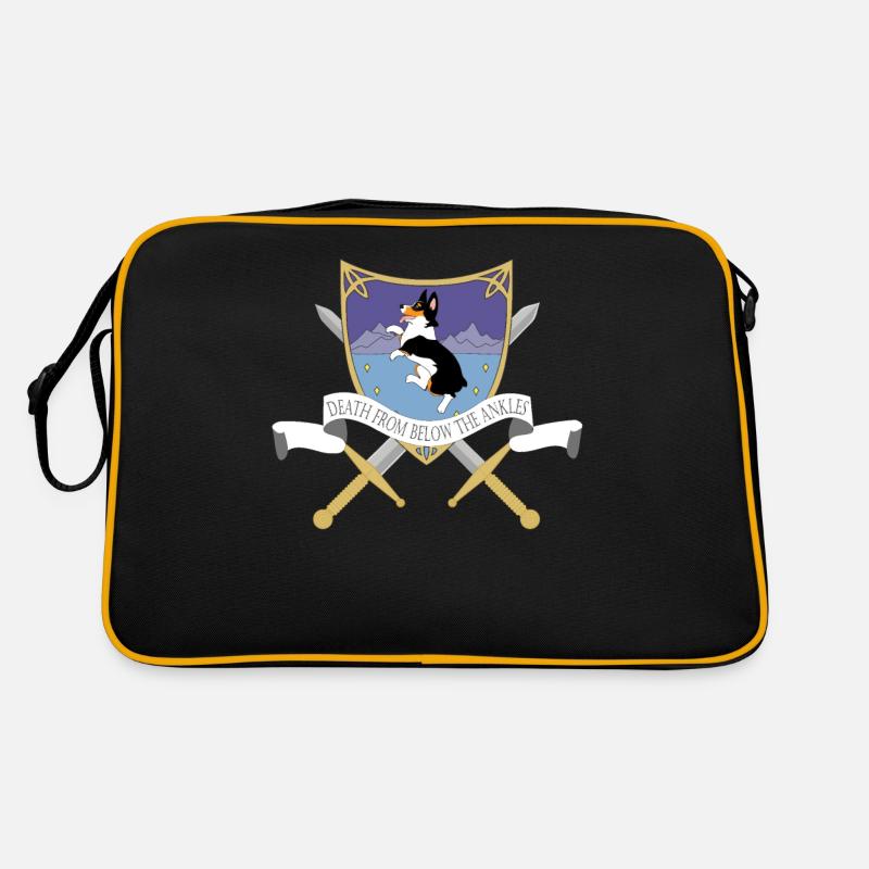 Corgi Corgi Hund - Retro Tasche - Schwarz/Gold