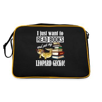 Leopard Gecko - Retro Bag - black/gold - Back
