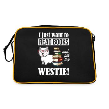 Westie - Sac Retro - noir/or - Dos