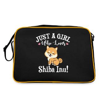 Shiba Inu - Sac Retro - noir/or - Dos