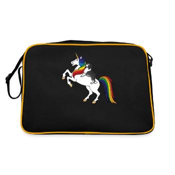 Border Collie - Retro Bag - black/gold - Back