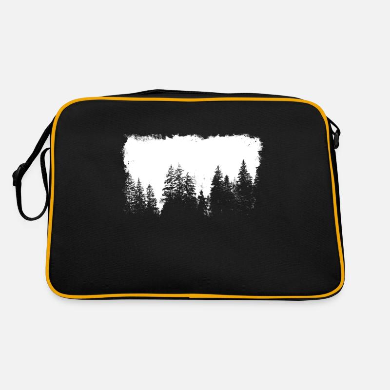 Trees in the spruce forest Retro Bag