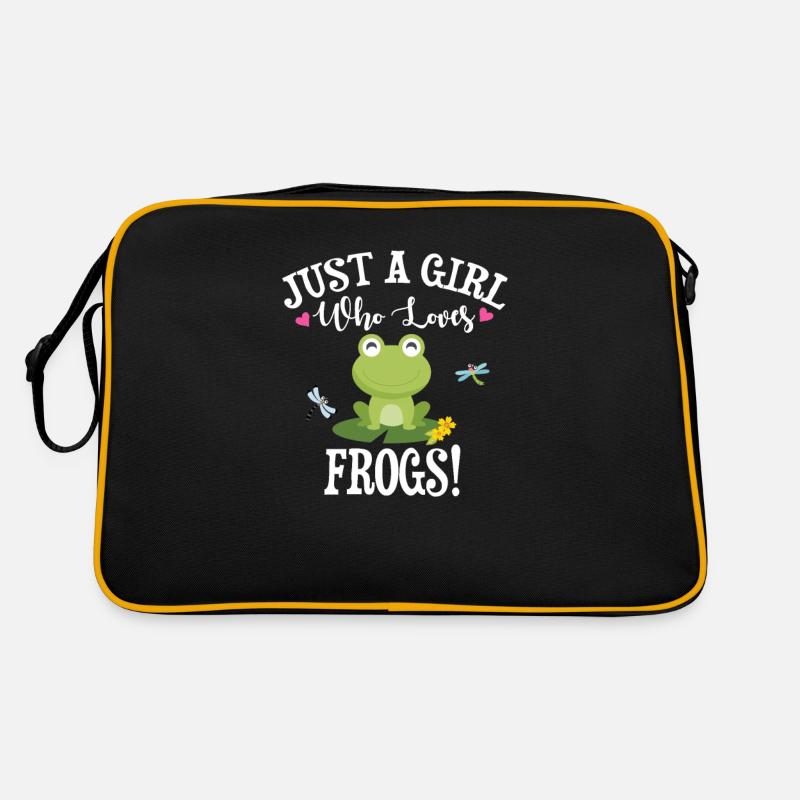 Frosch - Retro Tasche - Schwarz/Gold