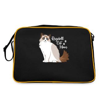 Ragdoll chat maman - Sac Retro - noir/or - Dos