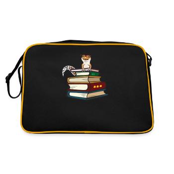Leopard Gecko - Retro Bag - black/gold - Back