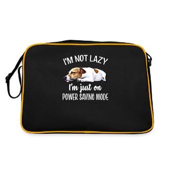 Jack Russell - Retro Tasche - Schwarz/Gold - Hinten