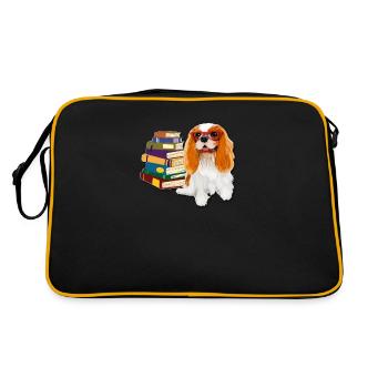 Cavalier King Charles Spaniel - Sac Retro - noir/or - Dos