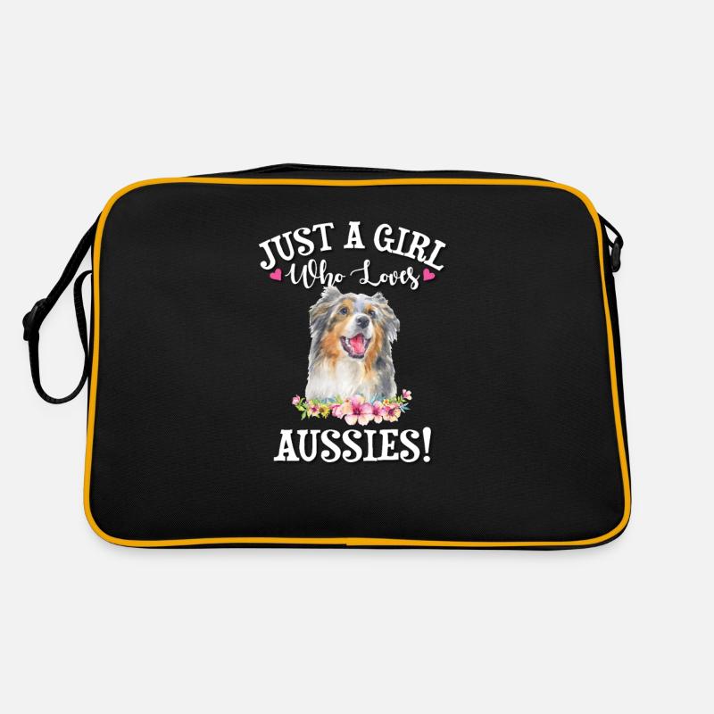 Blue Merle Australian Shepherd Retro Bag
