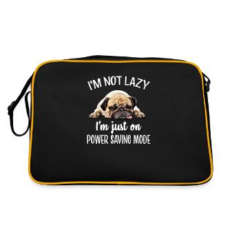 Mops - Retro Tasche - Schwarz/Gold - Hinten