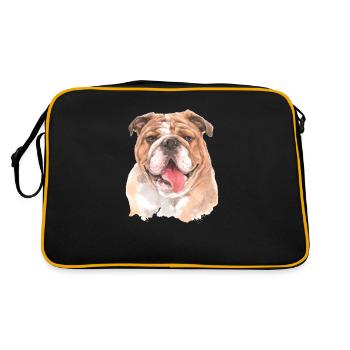 Bouledogue anglais - Sac Retro - noir/or - Dos