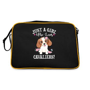 Cavalier King Charles Spaniel - Sac Retro - noir/or - Dos