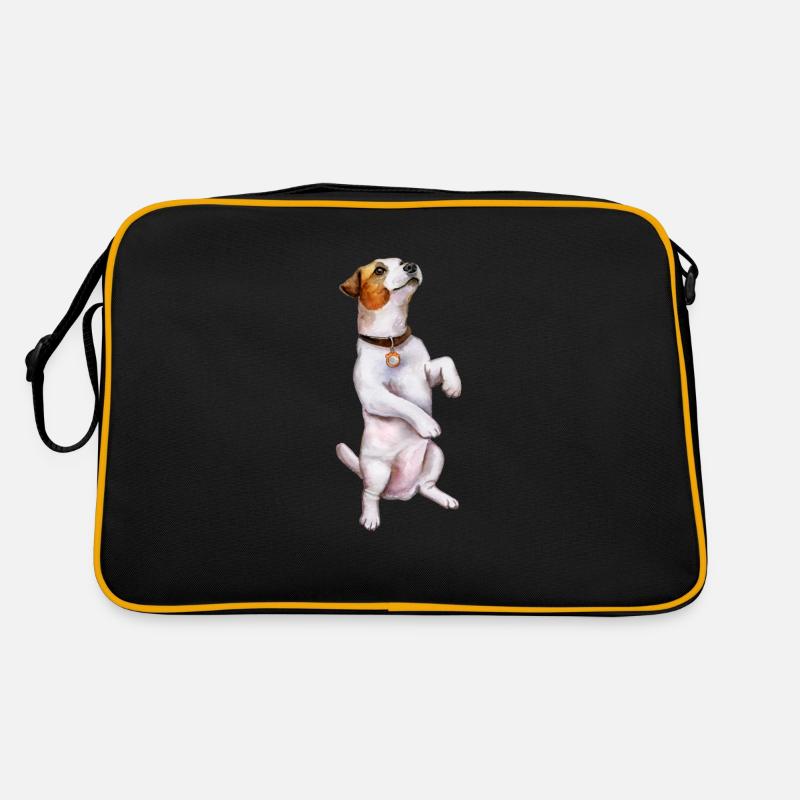 Jack Russell - Sac Retro - noir/or