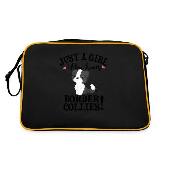 Border Collie - Sac Retro - noir/or - Dos