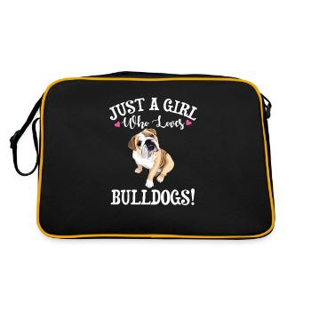Bouledogue anglais - Sac Retro - noir/or - Dos