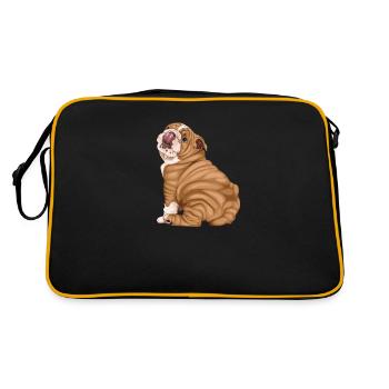 Bouledogue anglais - Sac Retro - noir/or - Dos
