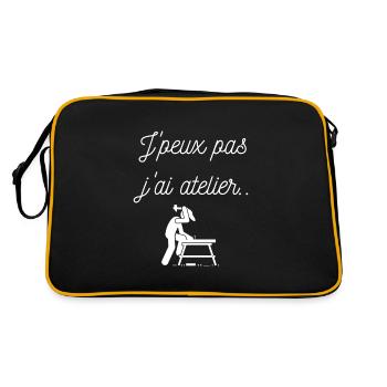 J peux pas j ai atelier - Sac Retro - noir/or - Dos