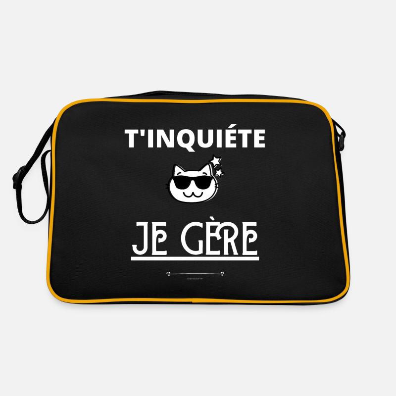 ICH MACH DIR SORGEN, GERE. - Retro Tasche - Schwarz/Gold