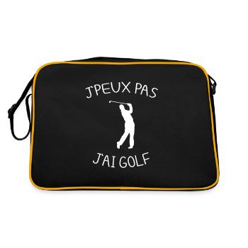 J'peux Pas J'ai GOLF T shirt golf cadeau noel - Sac Retro - noir/or - Dos