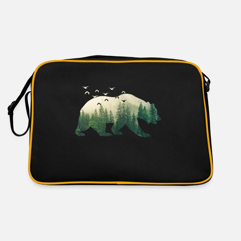 Ours conservation sauvage forêt oiseaux Sac Retro