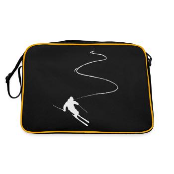 Ski quotes on the mountain and harz on a winter sports holiday - Retro Bag - black/gold - Back