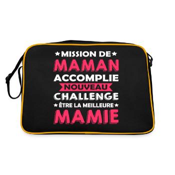 nouveau challenge la meilleure mamie /future mamie - Sac Retro - noir/or - Dos