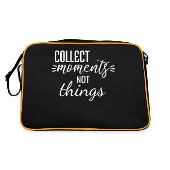 Collect moments not things - Retro Tasche - Schwarz/Gold - Hinten