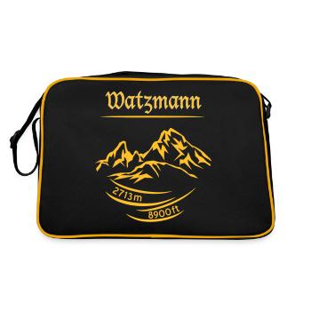 Le mont Watzmann, hauteur 2713 m déterminée - noir - Sac Retro - noir/or - Dos