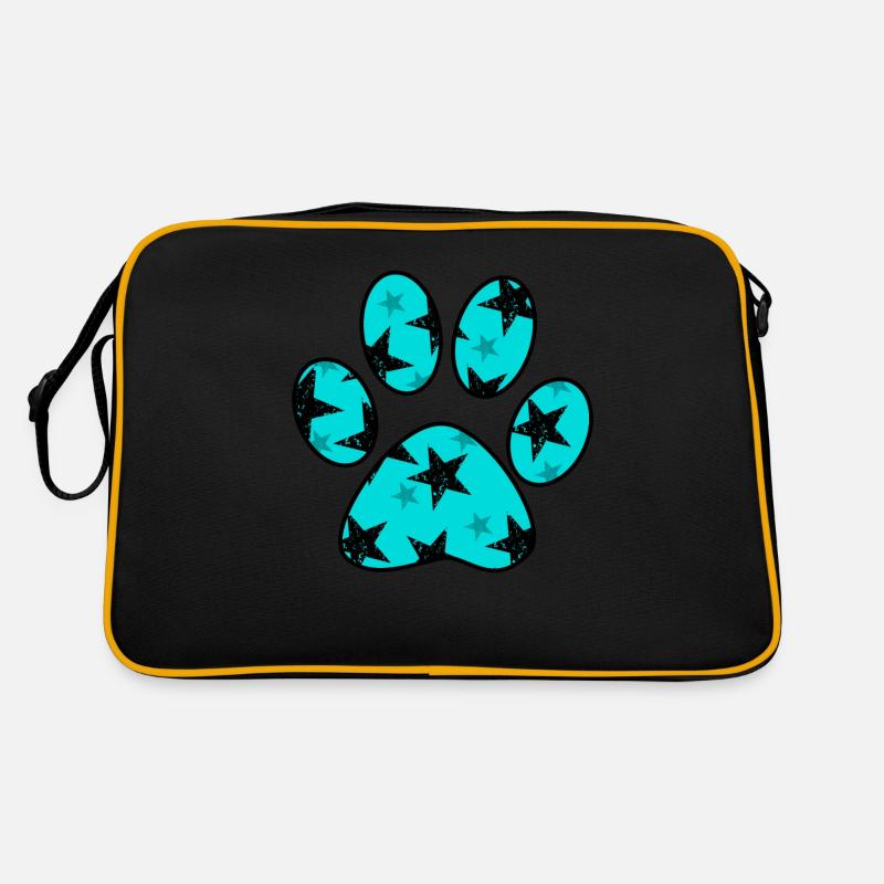 Pfote mit Sternmuster Retro Tasche