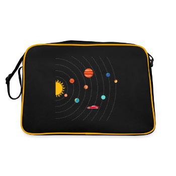 Tesla dans Space Solar System SpaceX - Sac Retro - noir/or - Dos