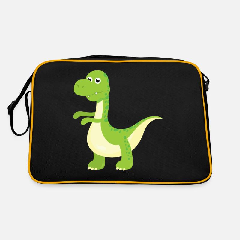 Dinosaur - Retro Bag - black/gold