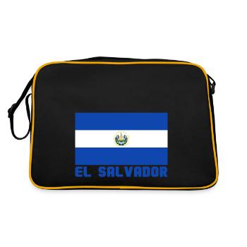 El Salvador - Retro Tasche - Schwarz/Gold - Hinten