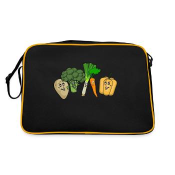 Légumes heureux - Sac Retro - noir/or - Dos