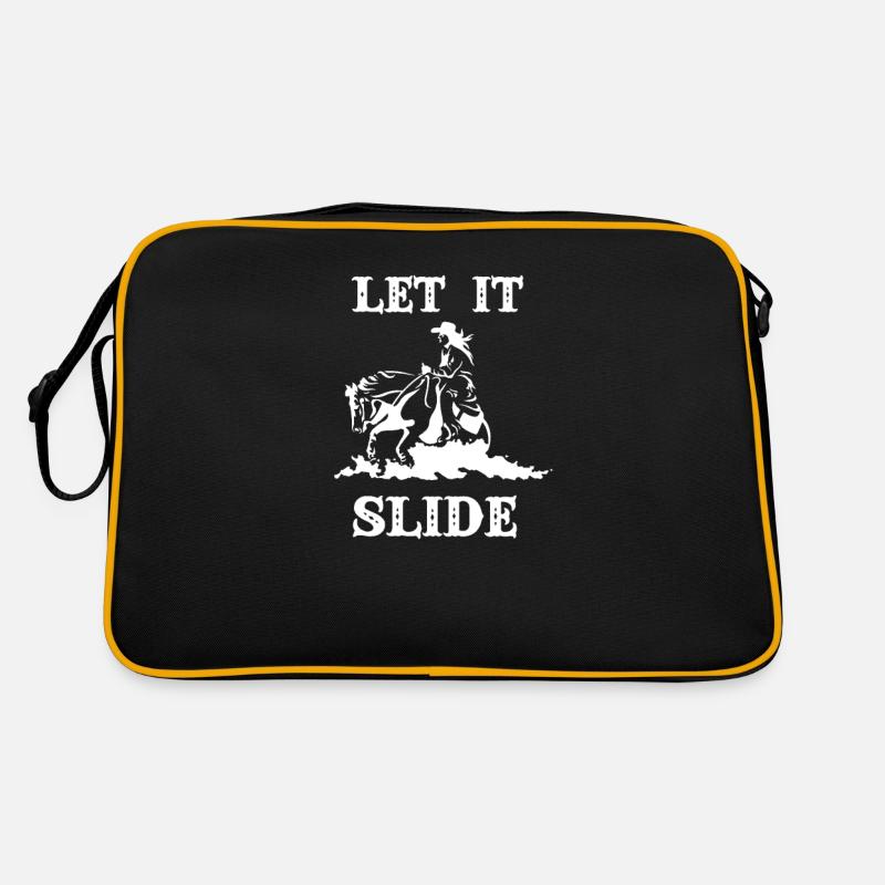 Reining Pferd - Retro Tasche - Schwarz/Gold