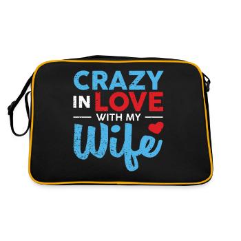 Crazy in Love with my Wife - Retro Bag - black/gold - Back