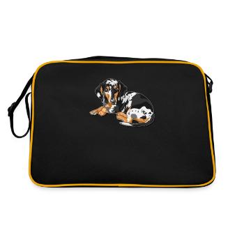 Teckel pomme - Sac Retro - noir/or - Dos