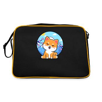 Shiba Inu - Sac Retro - noir/or - Dos