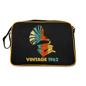 Vintage Gramophone 60th birthday 1962 60 years old - Retro Bag - black/gold - Back