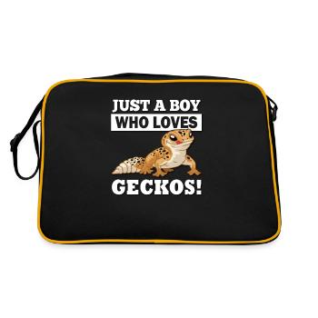 Leopard Gecko - Retro Bag - black/gold - Back