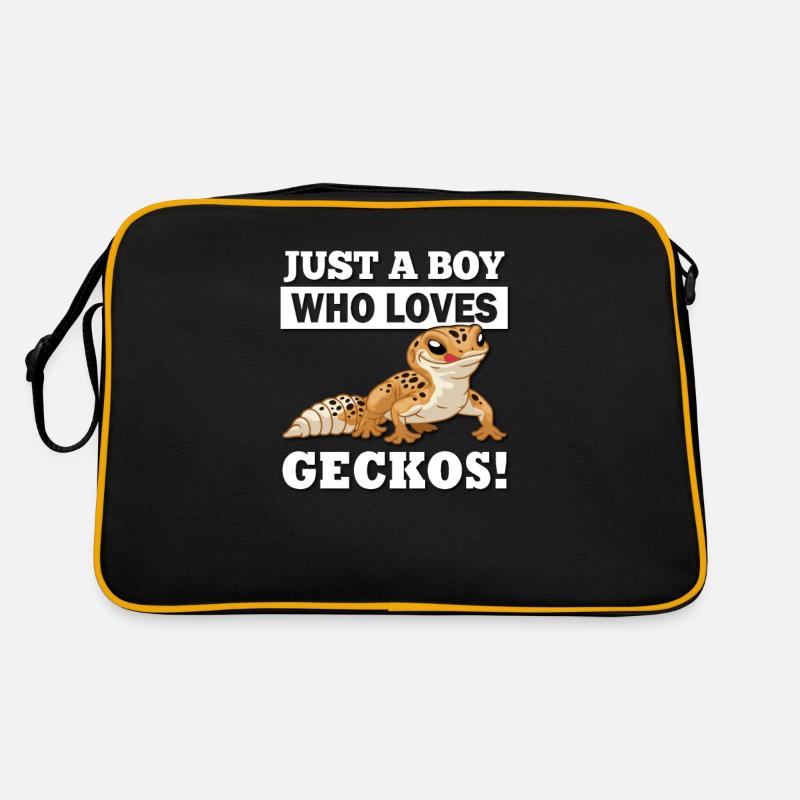Leopard Gecko - Retro Bag - black/gold
