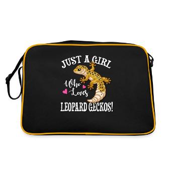 Leopard Gecko - Retro Bag - black/gold - Back