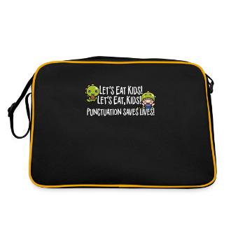 La ponctuation sauve des vies - Sac Retro - noir/or - Dos
