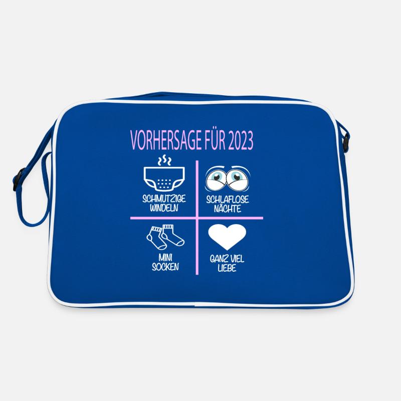 Vorhersage 2023 Werdender Papa Werdende Mama Retro Tasche
