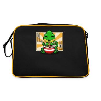 Chamäleon - Retro Tasche - Schwarz/Gold - Hinten